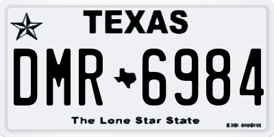 TX license plate DMR6984
