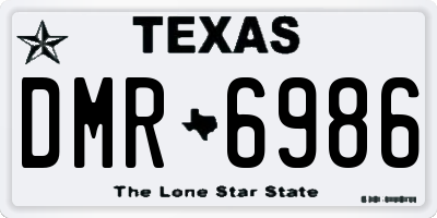 TX license plate DMR6986