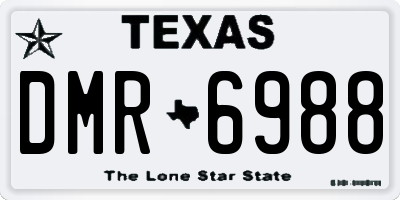 TX license plate DMR6988