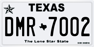 TX license plate DMR7002