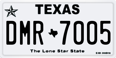 TX license plate DMR7005