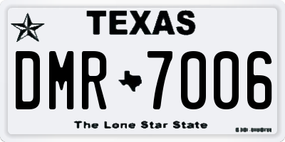 TX license plate DMR7006