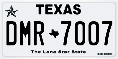 TX license plate DMR7007