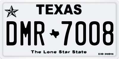 TX license plate DMR7008