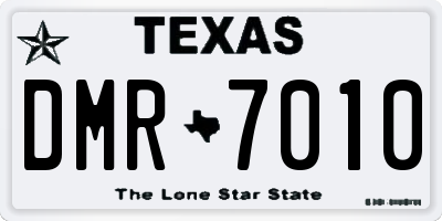 TX license plate DMR7010