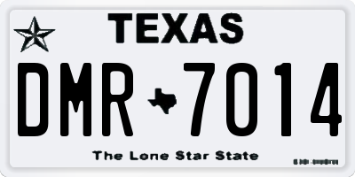 TX license plate DMR7014