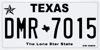 TX license plate DMR7015