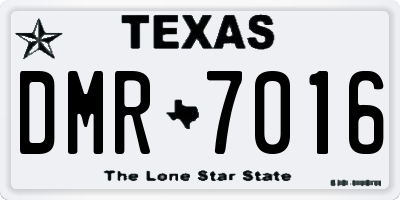 TX license plate DMR7016