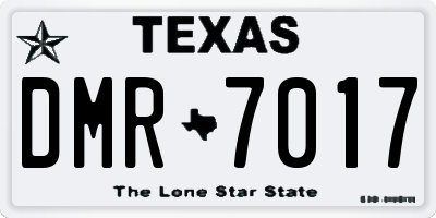 TX license plate DMR7017