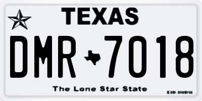 TX license plate DMR7018