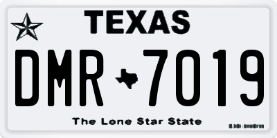 TX license plate DMR7019