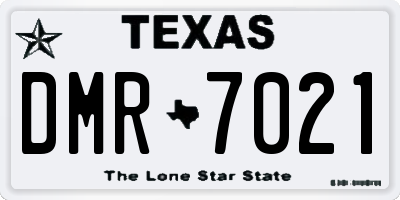 TX license plate DMR7021