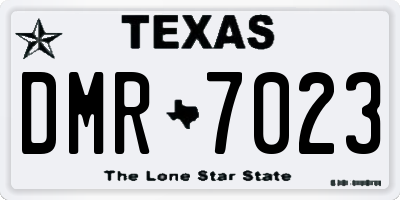 TX license plate DMR7023