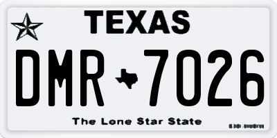 TX license plate DMR7026