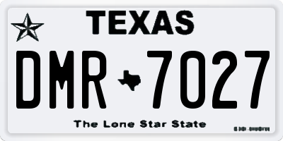 TX license plate DMR7027