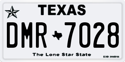TX license plate DMR7028