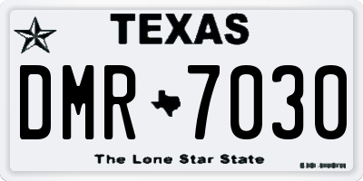TX license plate DMR7030
