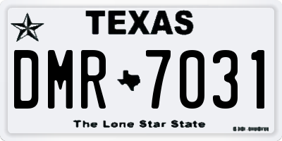 TX license plate DMR7031