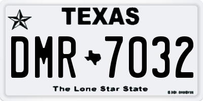TX license plate DMR7032