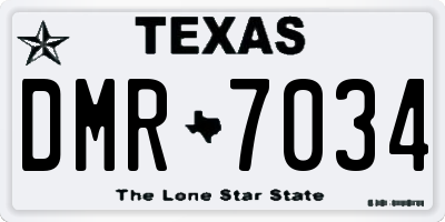 TX license plate DMR7034