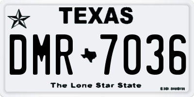 TX license plate DMR7036