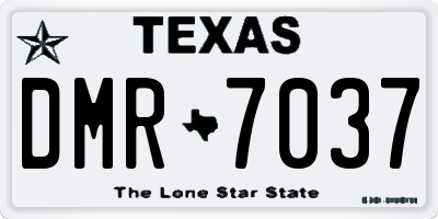 TX license plate DMR7037