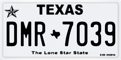 TX license plate DMR7039