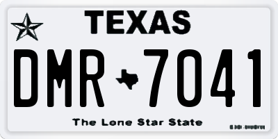 TX license plate DMR7041