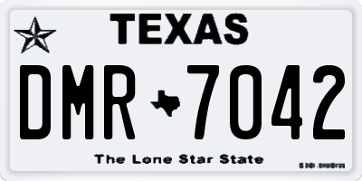TX license plate DMR7042