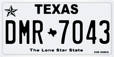 TX license plate DMR7043