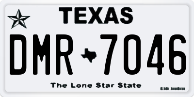 TX license plate DMR7046