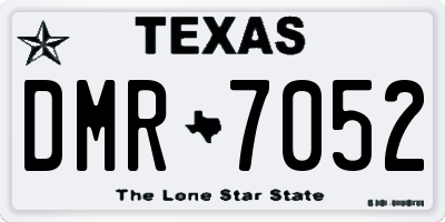 TX license plate DMR7052