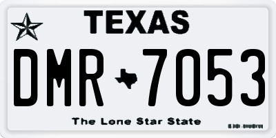 TX license plate DMR7053