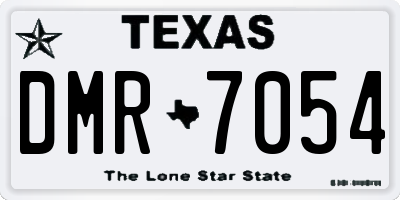 TX license plate DMR7054