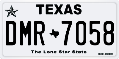 TX license plate DMR7058