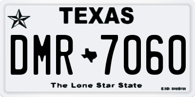 TX license plate DMR7060