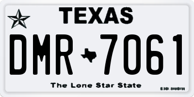 TX license plate DMR7061