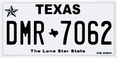 TX license plate DMR7062