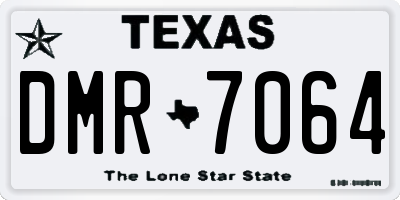 TX license plate DMR7064