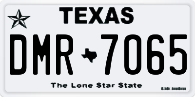 TX license plate DMR7065