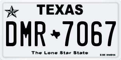 TX license plate DMR7067