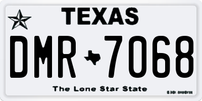 TX license plate DMR7068