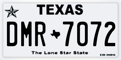 TX license plate DMR7072