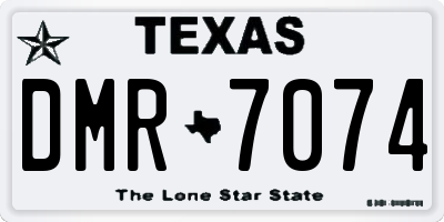 TX license plate DMR7074