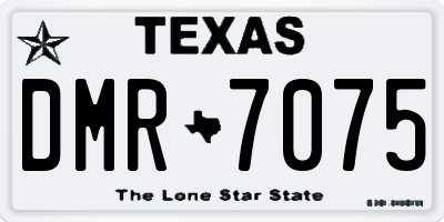 TX license plate DMR7075