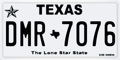 TX license plate DMR7076