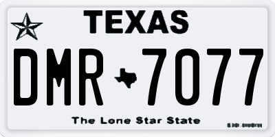 TX license plate DMR7077
