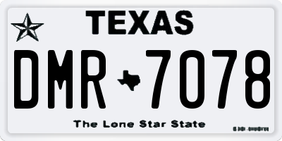 TX license plate DMR7078