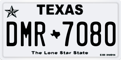 TX license plate DMR7080