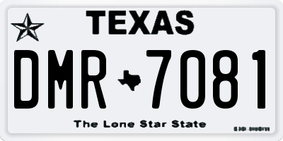 TX license plate DMR7081